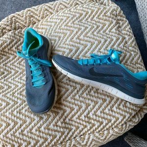 Men’s Nike Free 3.0 grey/blue size 11.5